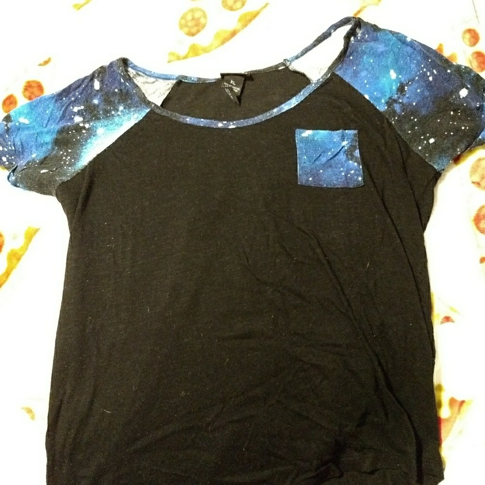 Black galaxy t shirt